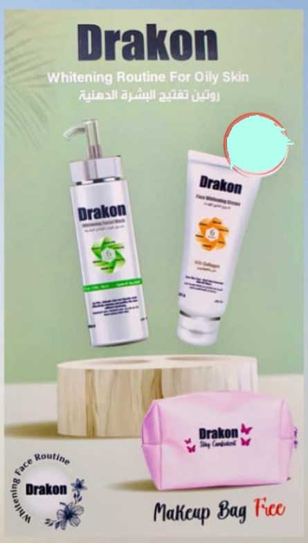 دراكون روتين تفتيح البشرة الدهنية