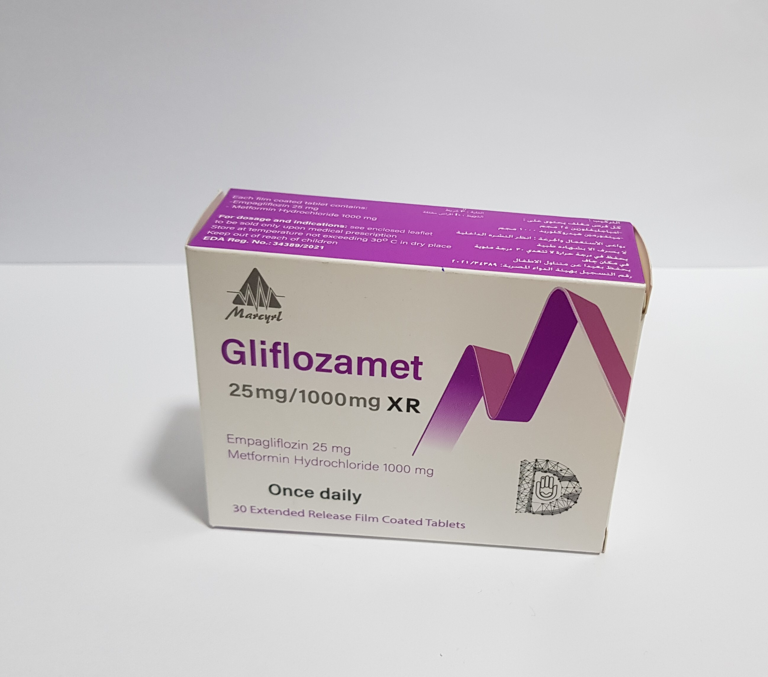 gliflozamet 25/1000 mg 30tab
