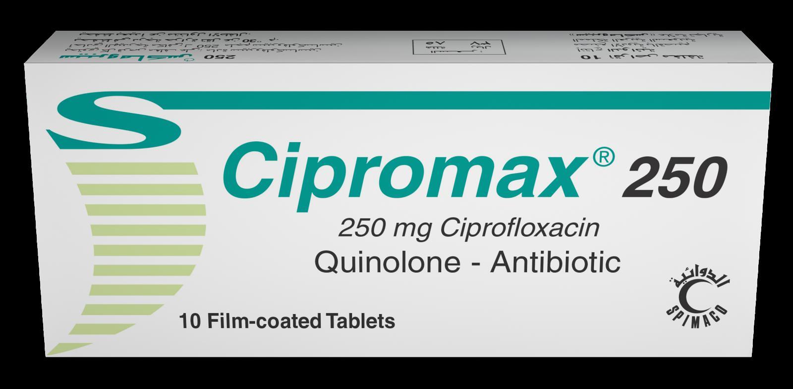 CIPROMAX 250 MG 10 TAB