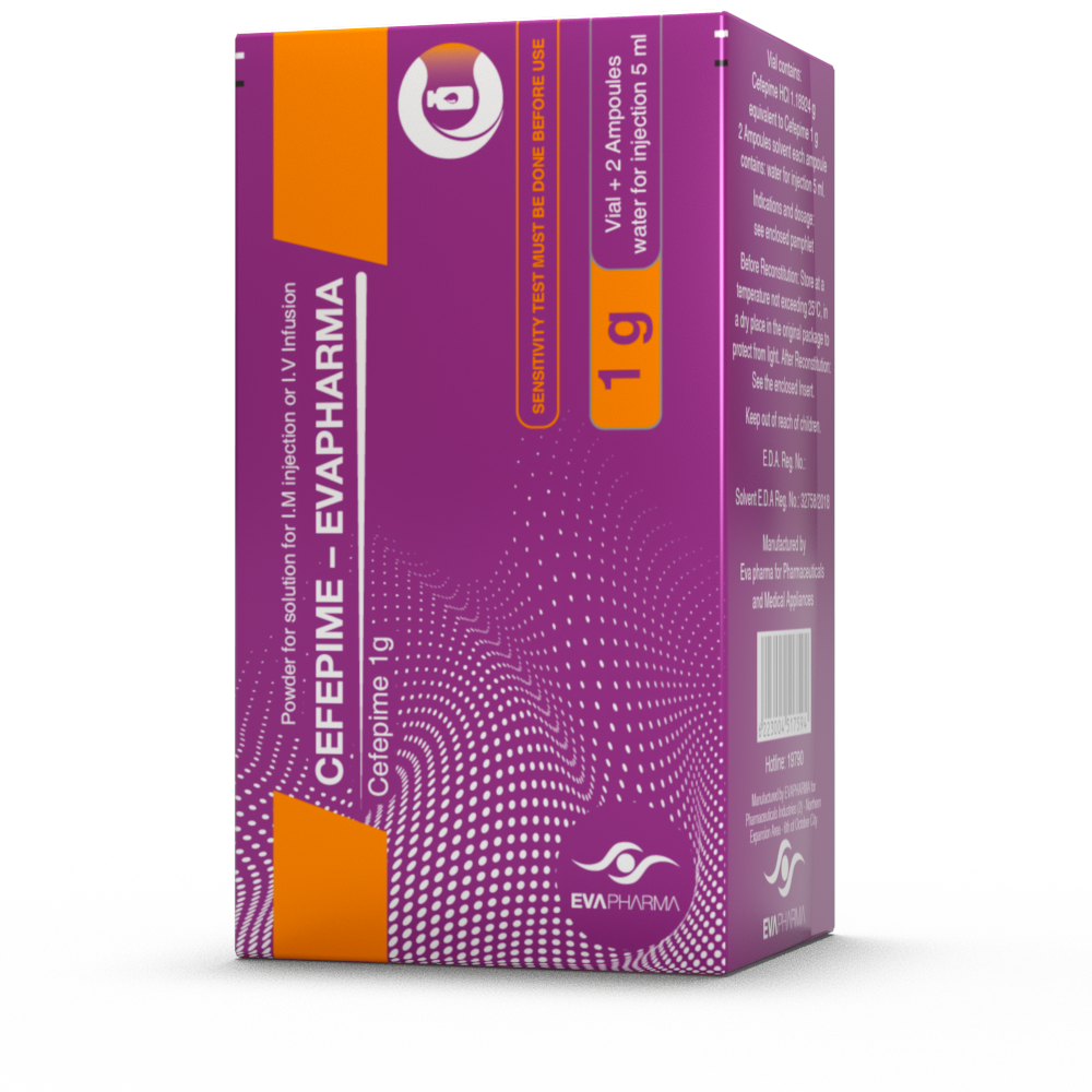 سيفيبيم-ايفا فارما 1 جم فيال للحقن العضلي او الوريدي