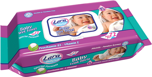 Lara Wet ToweI Wipes - 72 Pcs