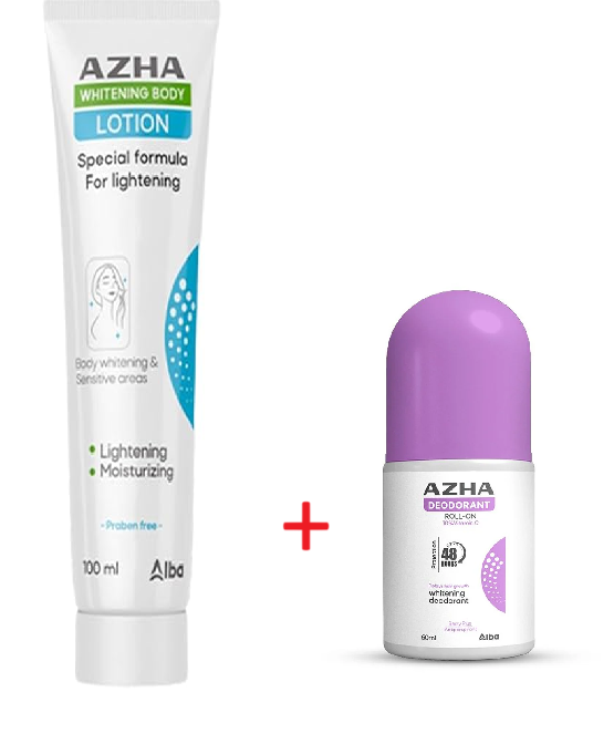 ازها لوشن تفتيح للجسم 100 جم + مزيل عرق بيري بلس 60 مل