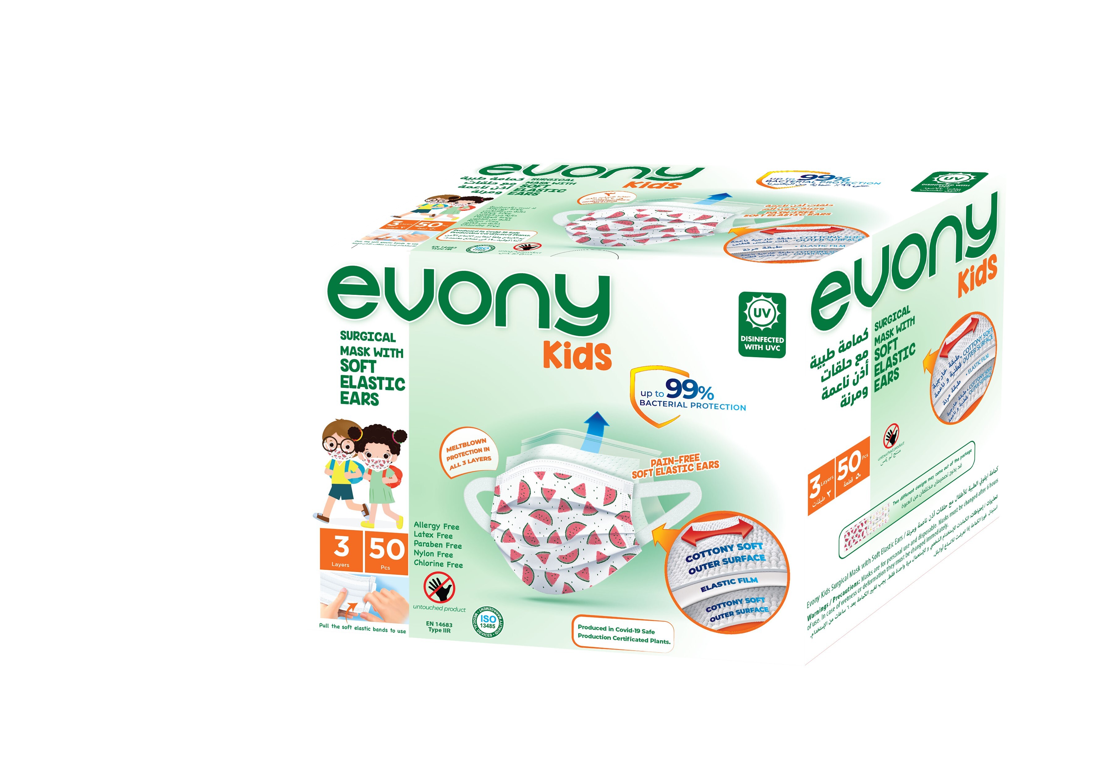 ايفوني ماسك اطفال - 50 قطعة