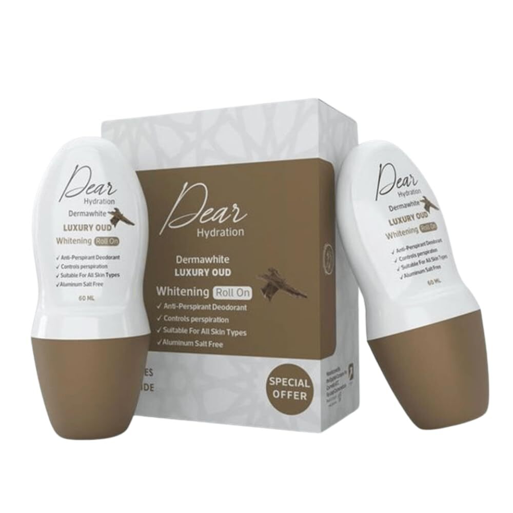 دير وايتنينج رول اون مع العود الفاخر 60 مل 1+1