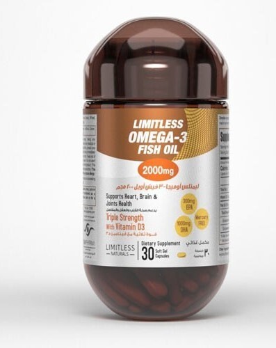 Limitless Omega-3 Fish Oil 2000Mg 30 Capsules