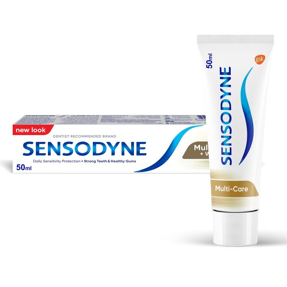 سنسوداين معجون اسنان عناية متعددة + تبييض الأسنان 50 مل خصم 10%