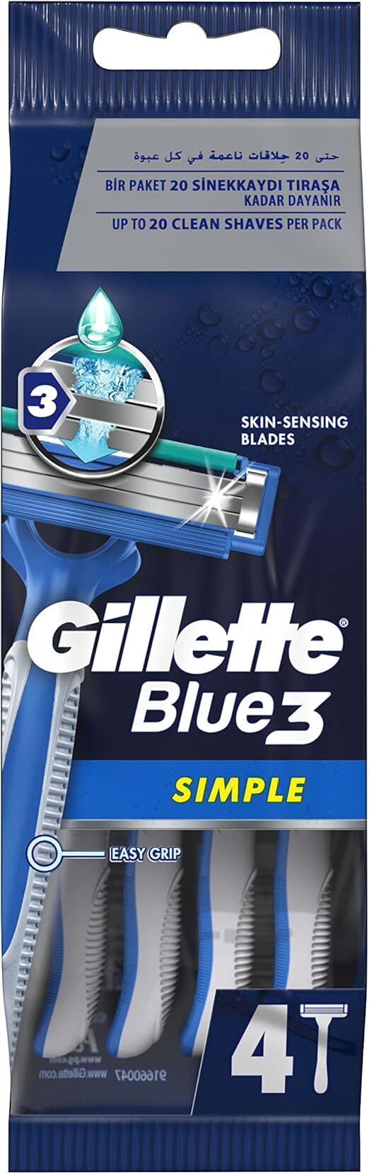 جيليت بلو3 سيمبل - 4 ماكينات