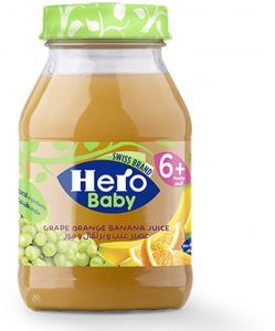 هيرو بيبي عصير عنب وبرتقال وموز 130 مل