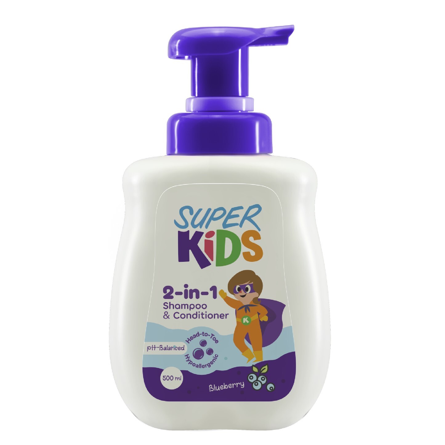 سوبر كيدز 2 في 1 (شامبو و بلسم) 500 مل