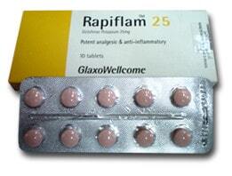 RAPIFLAM 25 MG 10 TAB