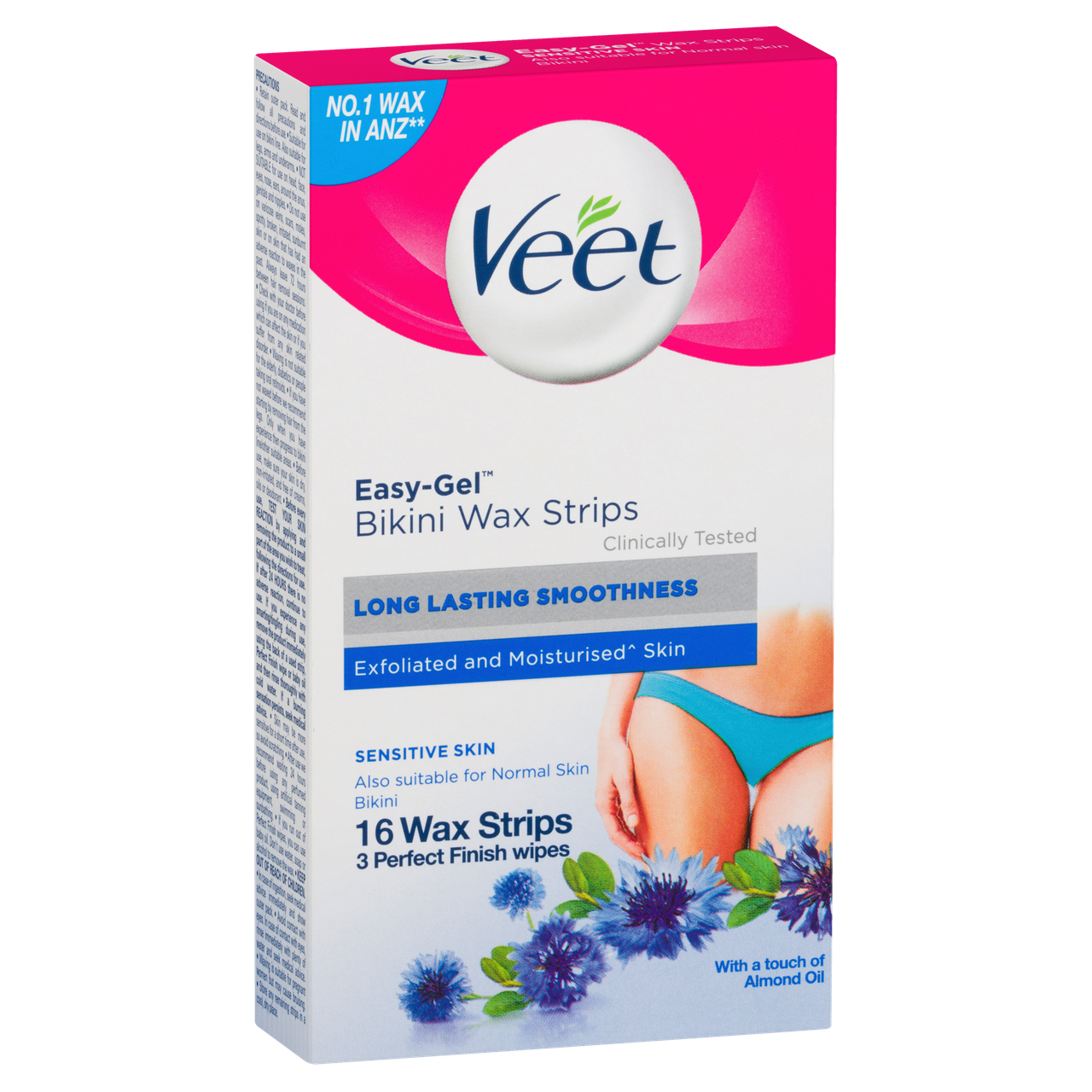 VEET bikini underarm 16 wax strips