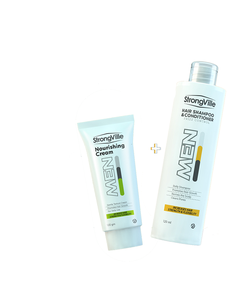 عرض شامبو سترونجفيل 120 مل + كريم 120 مل للرجال