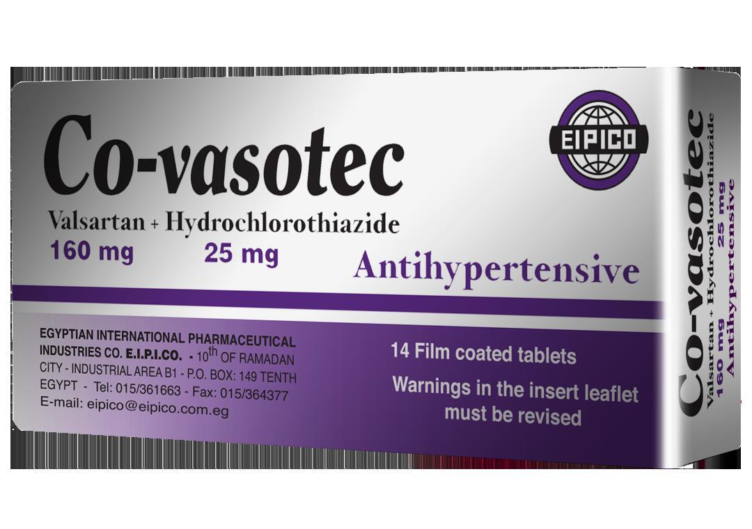 co-vasotec 160/25mg tab