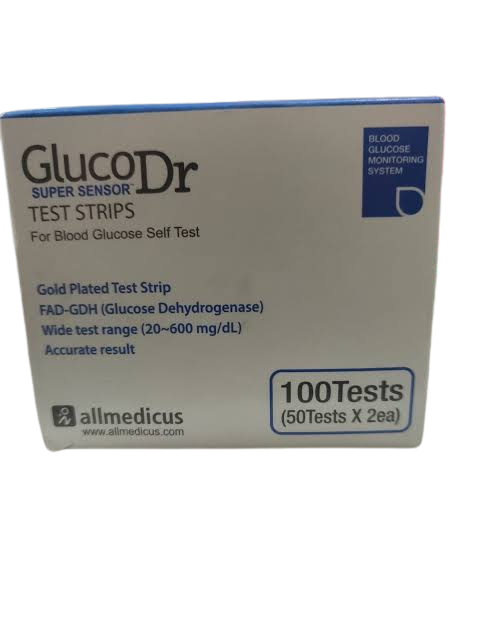 جلوكو شرائح اختبار دكتور سوبر سنسور 100 ق