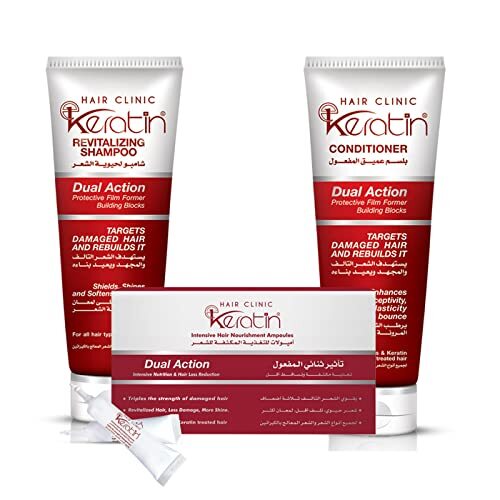 ايفا اي كيراتين شامبو + بلسم + امبولات شعر عرض