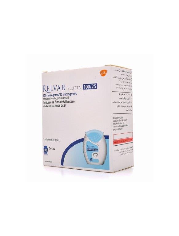 ريلفار اليبتا 100/25مكجم بخاخ 30 جرعة