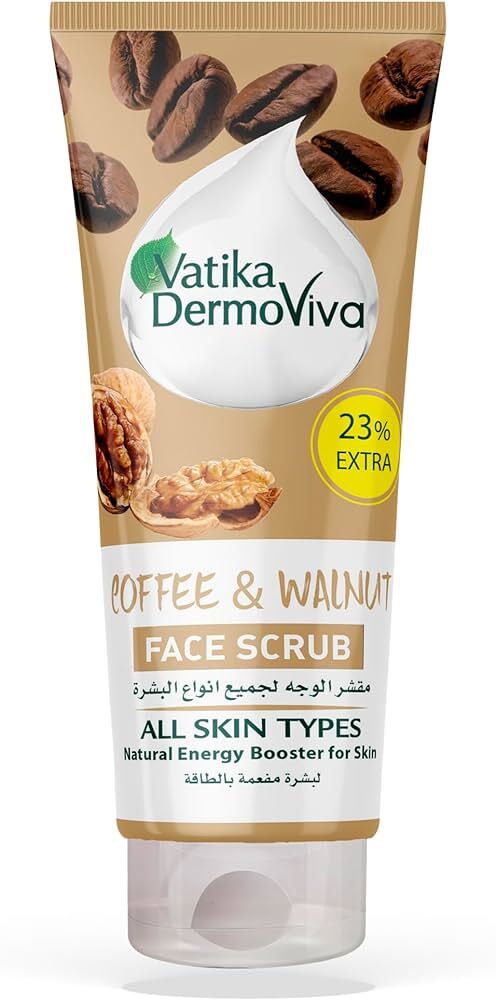 Vatika Dermoviva Energizing Coffee & Walnut Face Scrub - 150 ml