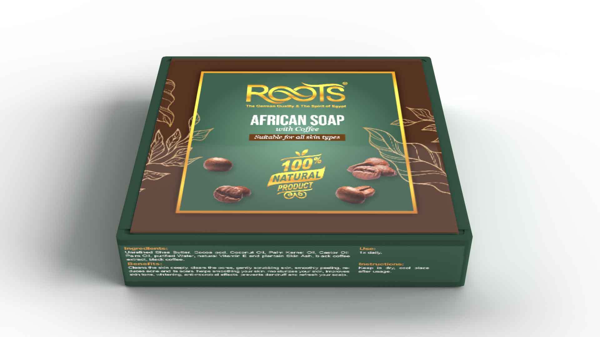 رووتس افريكان صابونة بالقهوة