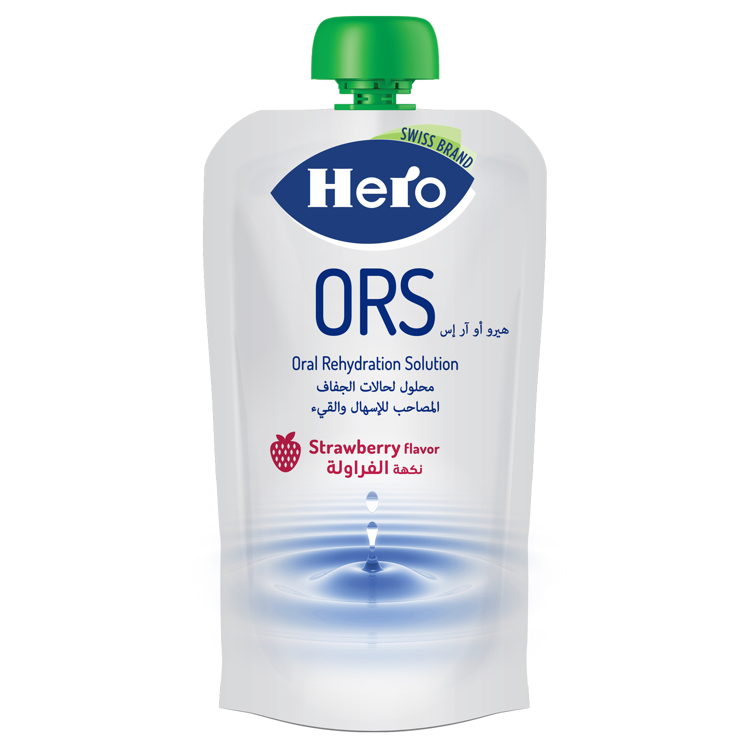 Hero ORS محلول معالجة الجفاف عن طريق الفم بنكهة الفراولة