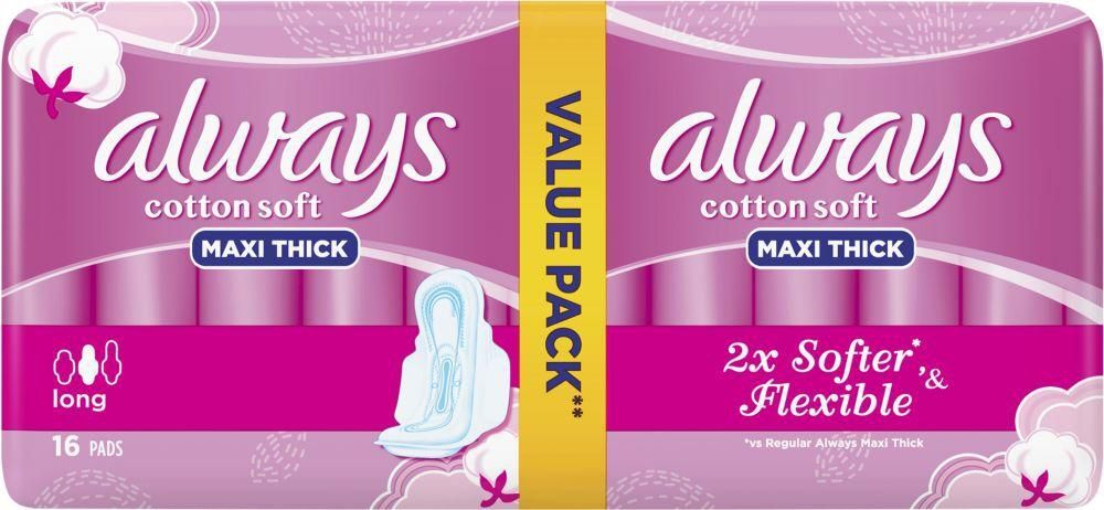 Always cotton soft maxi 16 pads
