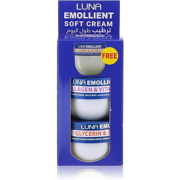 كريم مرطب ومرطب للشفاه من لونا - عرض 3 علب في 1