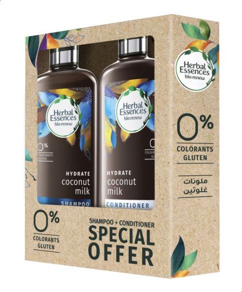 شامبو مع بلسم بحليب جوز الهند من هربل ايسنسز