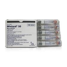 ميكستارد 50 100وحدة دولية/مل 5 خراطيش*3مل