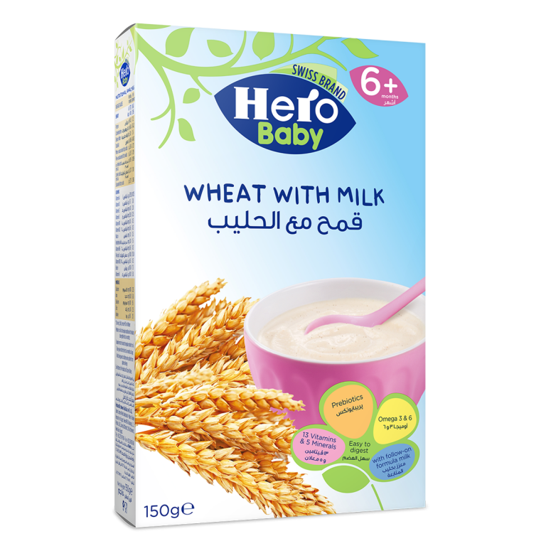 هيرو بيبي سيريال قمح مع لبن 150 جم