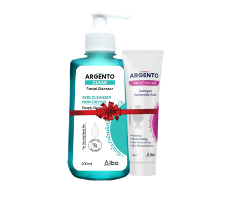 ارجنتو منظف للوجه + كريم ليلي عرض
