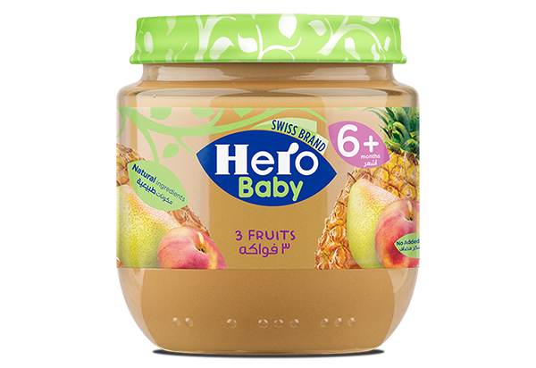 هيرو بيبي 3 فروتس 125 جم