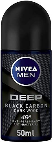 نيفيا ديب بلاك كاربون دارك وود للرجال رول أون 50 مل
