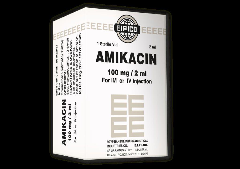 Amikacin Eipico 100 mg/2 ML I.M./I.V. Vial - Order Now | Vezeeta Pharmacy
