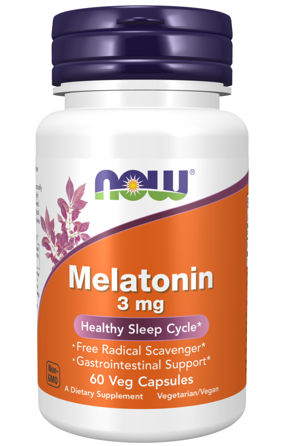 Now Food Melatonin 3 MG 60 Veg Capsules