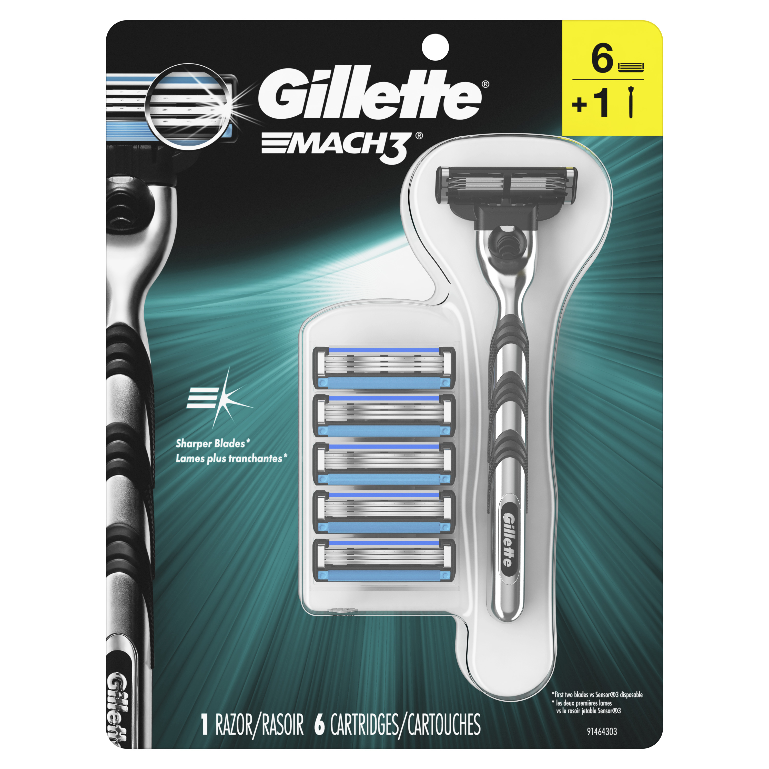 Gillette Mach3 6 Blades + 1 Razor