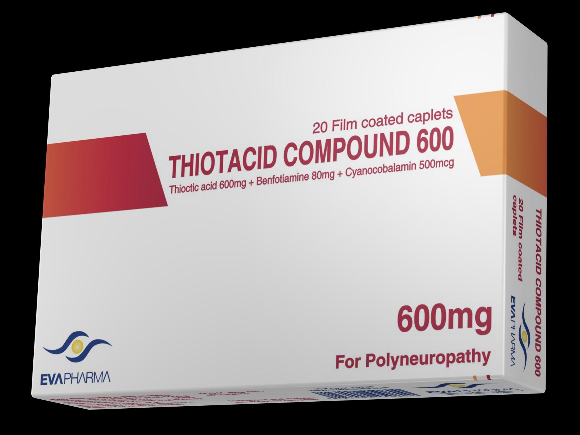 ثيوتاسيد مركب 600 مجم 20 قرص